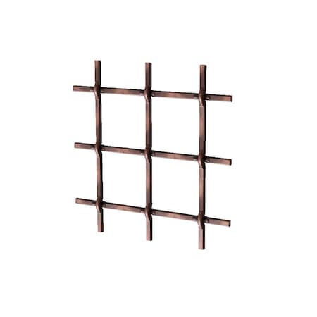 Designs Of Distinction .75in Multi-Crimp Single Square Decorative Grille - Antique Copper, 24in W x 72in L Sheet 01SQ2472332PAC1
